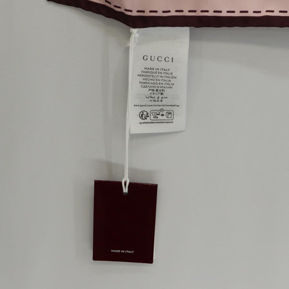 GUCCI x Yuko Higuchi Scarf Silk Beige Auth 151300M