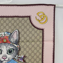 GUCCI x Yuko Higuchi Scarf Silk Beige Auth 151300M-4