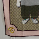 GUCCI x Yuko Higuchi Scarf Silk Beige Auth 151300M-8