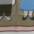 GUCCI x Yuko Higuchi Scarf Silk Beige Auth 151300M-9