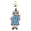 GUCCI GG Supreme x Yuko Higuchi Key Holder PVC Beige Gold Auth 151301M-13