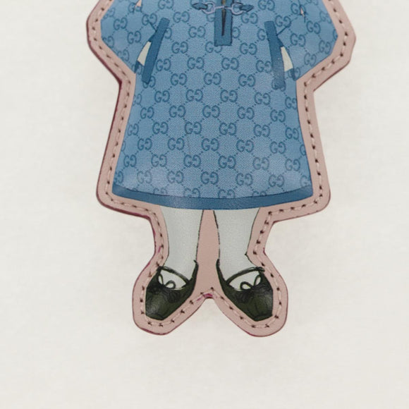 GUCCI GG Supreme x Yuko Higuchi Key Holder PVC Beige Gold Auth 151301M