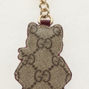 GUCCI GG Supreme x Yuko Higuchi Key Holder PVC Beige Gold Auth 151301M-8