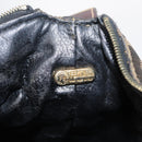 FENDI Zucca Canvas Vanity Pouch Black Brown gold Auth 151302-19