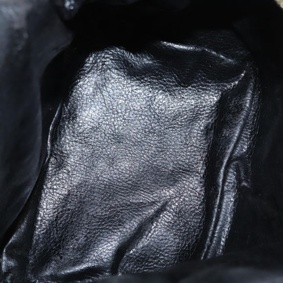 FENDI Zucca Canvas Vanity Pouch Black Brown gold Auth 151302