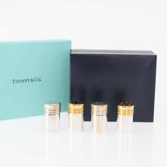 TIFFANY&Co. Salt & Pepper Shakers Ag925 Silver Auth 151305