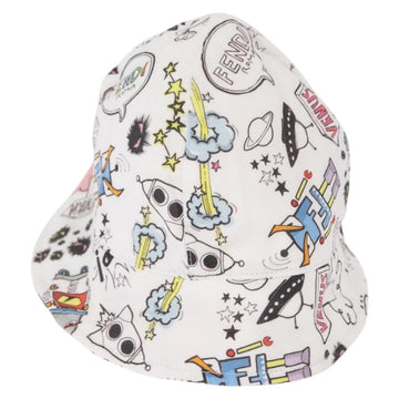FENDI Baby Hats cotton White Auth 151306