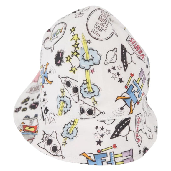 FENDI Baby Hats cotton White Auth 151306