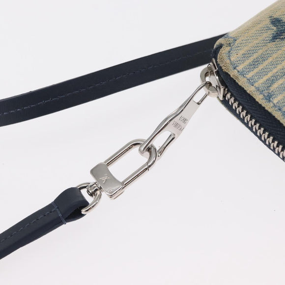 LOUIS VUITTON Monogram Watercolor Zippy Compact Wallet Blue M80461 Auth 151307