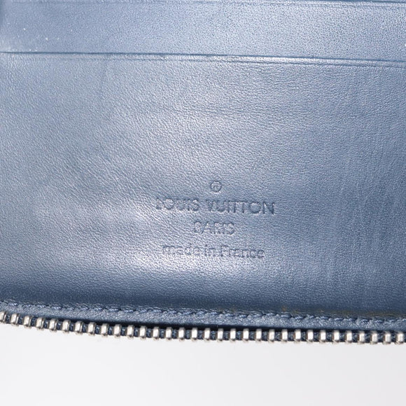 LOUIS VUITTON Monogram Watercolor Zippy Compact Wallet Blue M80461 Auth 151307