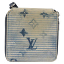 LOUIS VUITTON Monogram Watercolor Zippy Compact Wallet Blue M80461 Auth 151307-13