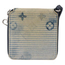 LOUIS VUITTON Monogram Watercolor Zippy Compact Wallet Blue M80461 Auth 151307-2