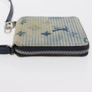 LOUIS VUITTON Monogram Watercolor Zippy Compact Wallet Blue M80461 Auth 151307-4