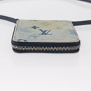 LOUIS VUITTON Monogram Watercolor Zippy Compact Wallet Blue M80461 Auth 151307-5