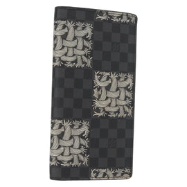LOUIS VUITTON Damier Graphite Porte Feuille Brother Wallet N61211 Auth 151308