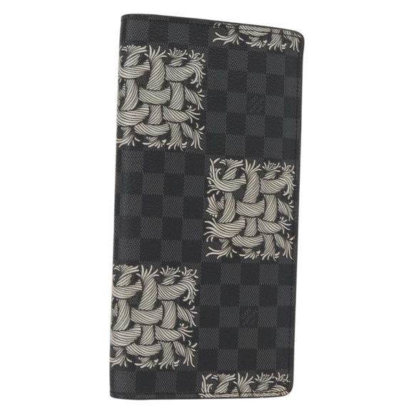LOUIS VUITTON Damier Graphite Porte Feuille Brother Wallet N61211 Auth 151308