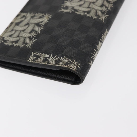 LOUIS VUITTON Damier Graphite Porte Feuille Brother Wallet N61211 Auth 151308