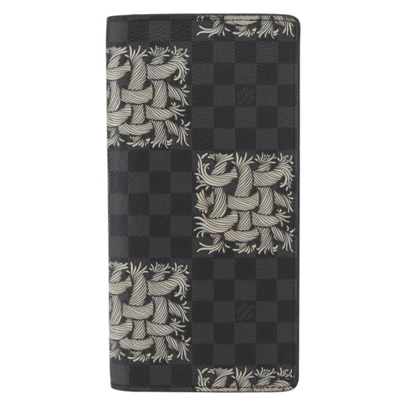 LOUIS VUITTON Damier Graphite Porte Feuille Brother Wallet N61211 Auth 151308