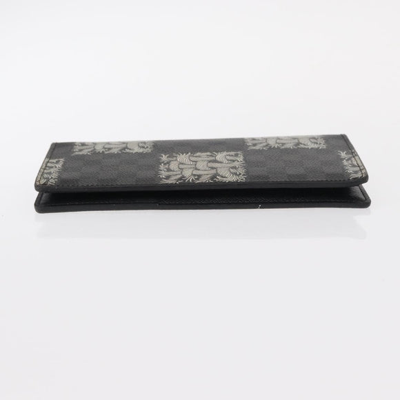 LOUIS VUITTON Damier Graphite Porte Feuille Brother Wallet N61211 Auth 151308