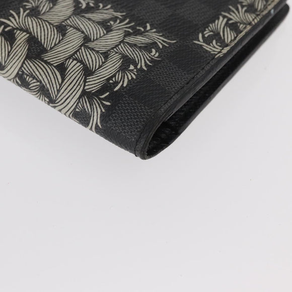 LOUIS VUITTON Damier Graphite Porte Feuille Brother Wallet N61211 Auth 151308