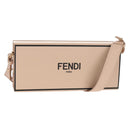 FENDI Box Horizontal Shoulder Bag Leather Pink Gold Auth 151310A-1