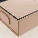 FENDI Box Horizontal Shoulder Bag Leather Pink Gold Auth 151310A-11