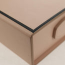 FENDI Box Horizontal Shoulder Bag Leather Pink Gold Auth 151310A-12