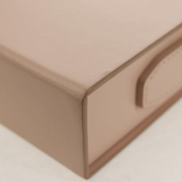 FENDI Box Horizontal Shoulder Bag Leather Pink Gold Auth 151310A