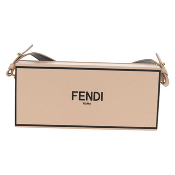 FENDI Box Horizontal Shoulder Bag Leather Pink Gold Auth 151310A - 0