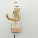FENDI Box Horizontal Shoulder Bag Leather Pink Gold Auth 151310A-22