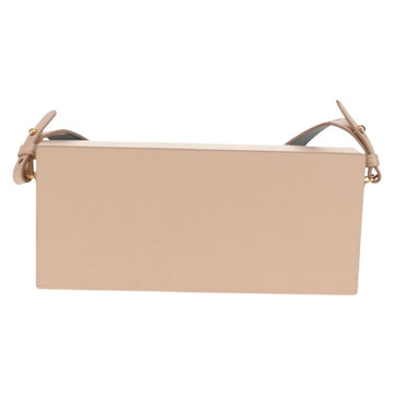 FENDI Box Horizontal Shoulder Bag Leather Pink Gold Auth 151310V - 0