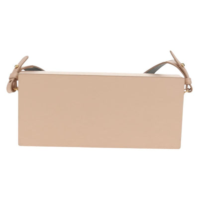 FENDI Box Horizontal Shoulder Bag Leather Pink Gold Auth 151310V - 0