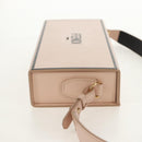 FENDI Box Horizontal Shoulder Bag Leather Pink Gold Auth 151310A-5