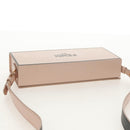 FENDI Box Horizontal Shoulder Bag Leather Pink Gold Auth 151310A-6