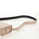 FENDI Box Horizontal Shoulder Bag Leather Pink Gold Auth 151310V-14