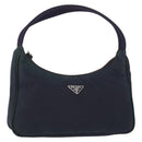 PRADA Hand Bag Nylon Purple Silver Auth 151312-1
