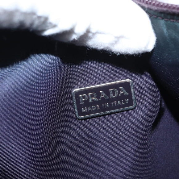 PRADA Hand Bag Nylon Purple Silver Auth 151312