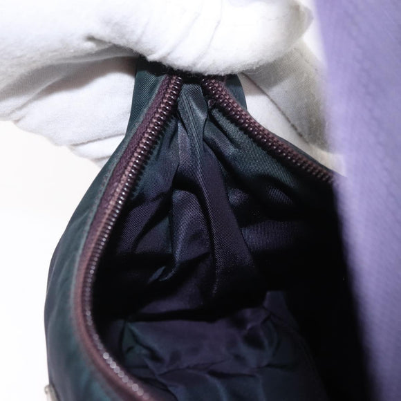 PRADA Hand Bag Nylon Purple Silver Auth 151312