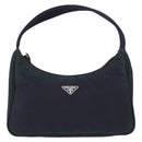 PRADA Hand Bag Nylon Purple Silver Auth 151312-13