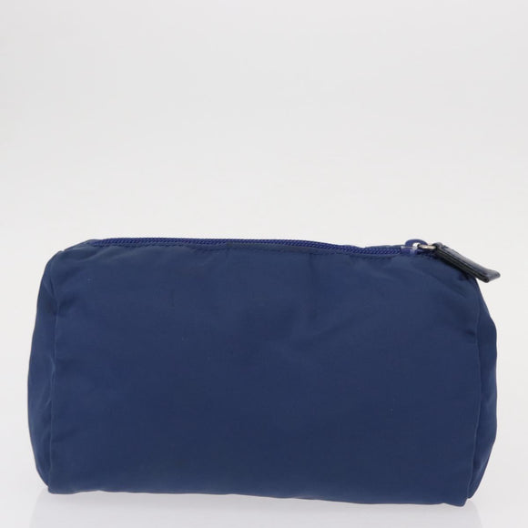 PRADA Pouch Nylon Canvas 4 Set Blue Red khaki Auth 151313