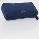 PRADA Pouch Nylon Canvas 4 Set Blue Red khaki Auth 151313-17