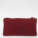 PRADA Pouch Nylon Canvas 4 Set Blue Red khaki Auth 151313-22