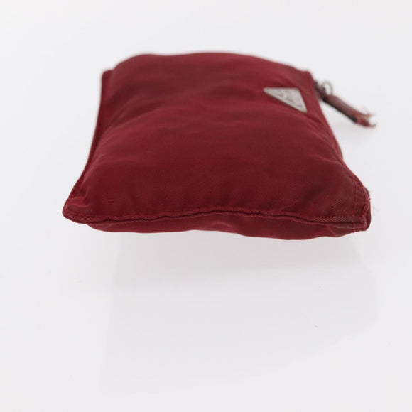 PRADA Pouch Nylon Canvas 4 Set Blue Red khaki Auth 151313