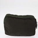 PRADA Pouch Nylon Canvas 4 Set Blue Red khaki Auth 151313-3