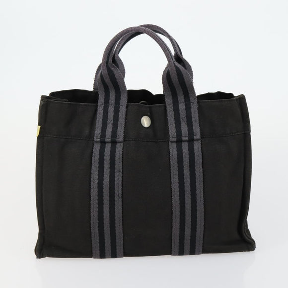 HERMES Tasche Canvas 2er Set Schwarz Hellbeige Auth 151314