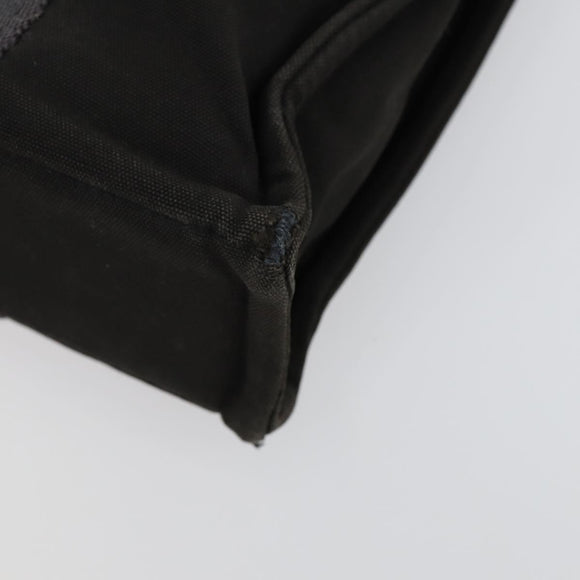 HERMES Bag Canvas 2 Set Black Light Beige Auth 151314