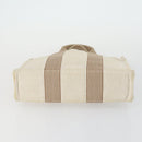 HERMES Bag Canvas 2 Set Black Light Beige Auth 151314-7