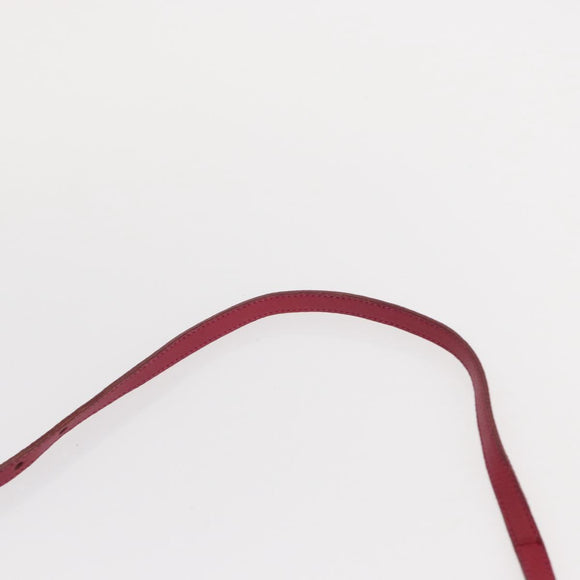 PRADA ribbon Hand Bag Nylon 2way Red Gold Auth 151316