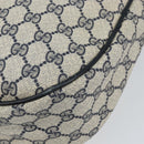 GUCCI GG Supreme Sherry Line Shoulder Bag PVC Navy Gold Red Auth 151330-15