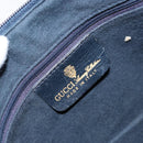 GUCCI GG Supreme Sherry Line Shoulder Bag PVC Navy Gold Red Auth 151330-18